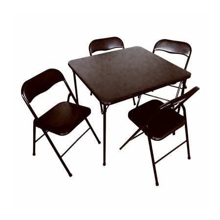 Plastic Development Group 5PC BLK TableChairs 819